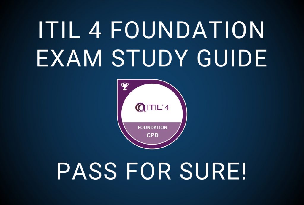 ITIl 4 Foundation study guide exam pass badge logo certificate